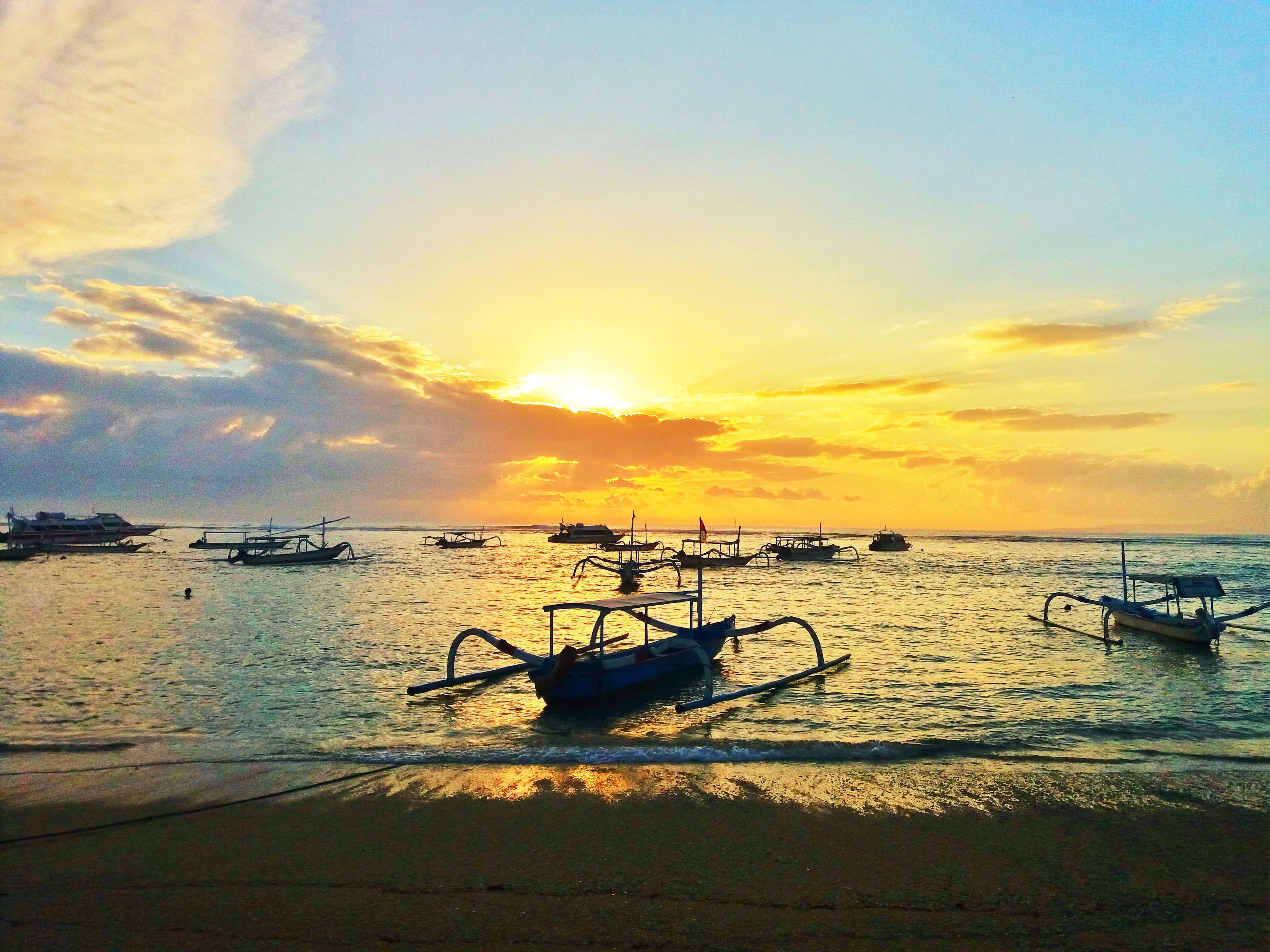 Calm morning view at Sanur Beach