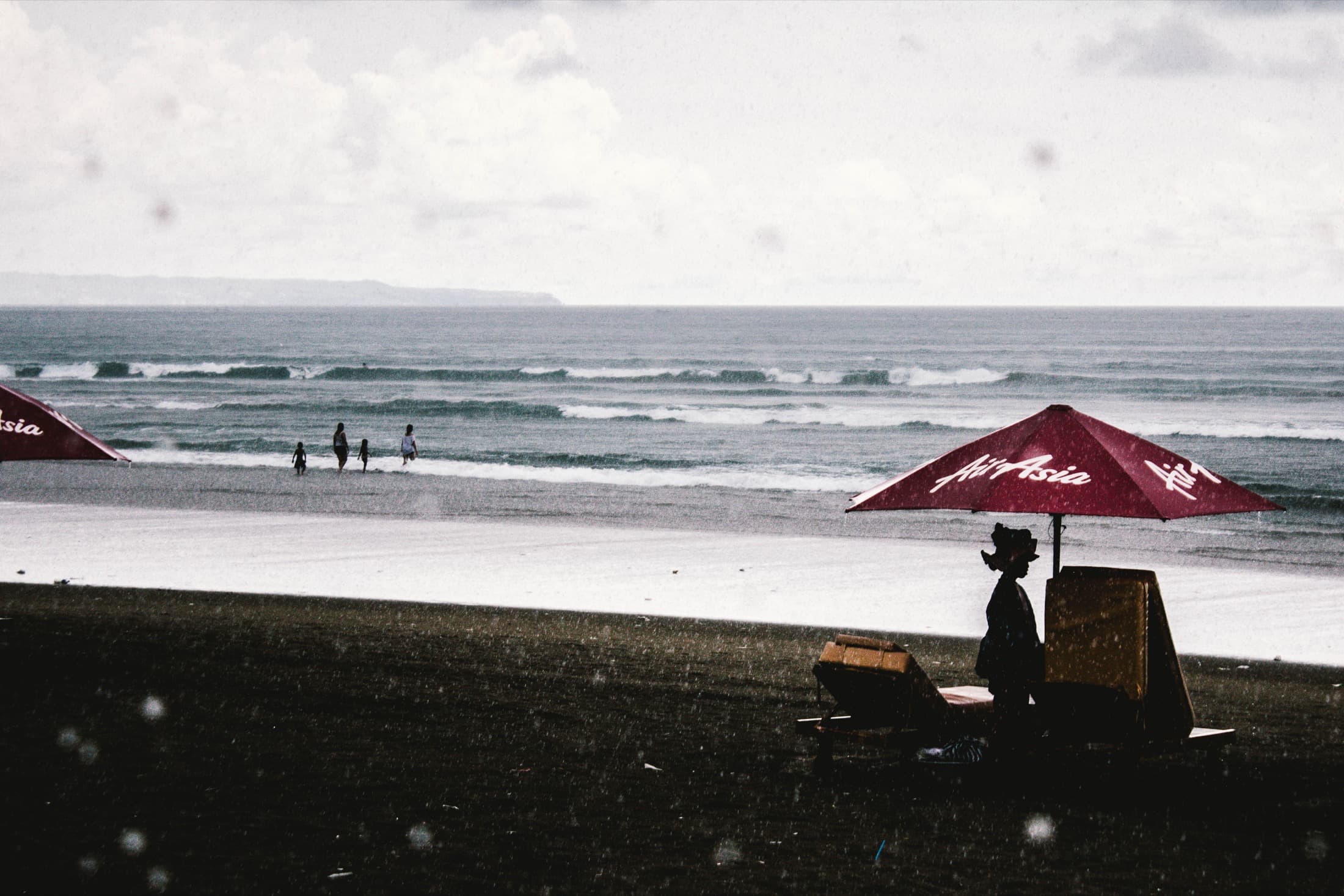 Rainy day scene in Bali