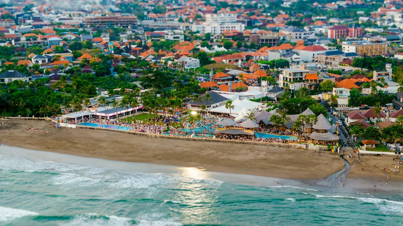 Berawa coastline and FINNS Beach Club (photo published in 2024)
