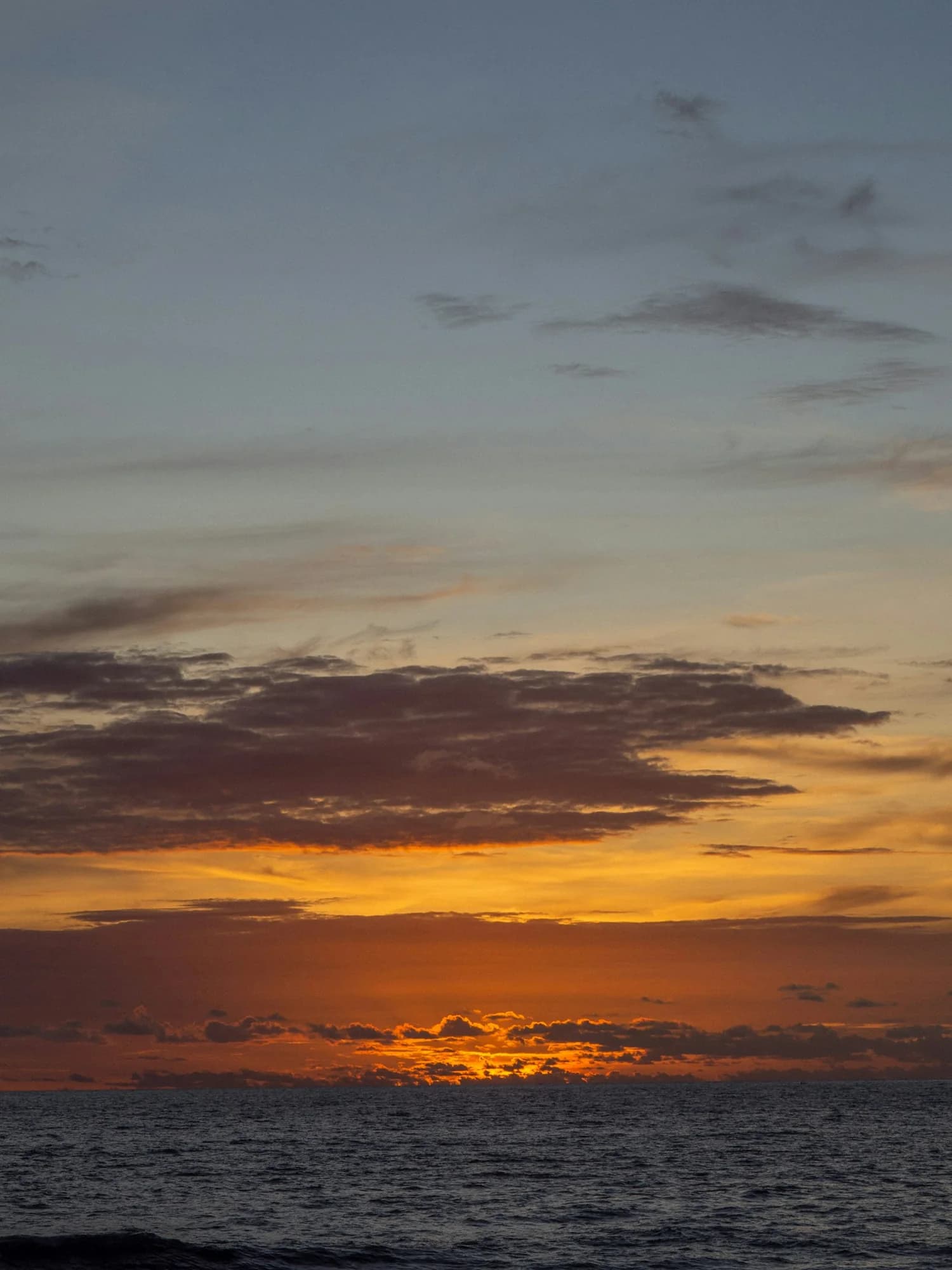 Sunset over the sea in Canggu